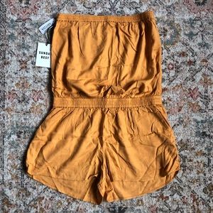 Sunday Best | Aritzia Cropsey Clove Sleeveless Tube Top Romper 100% Rayon NWT